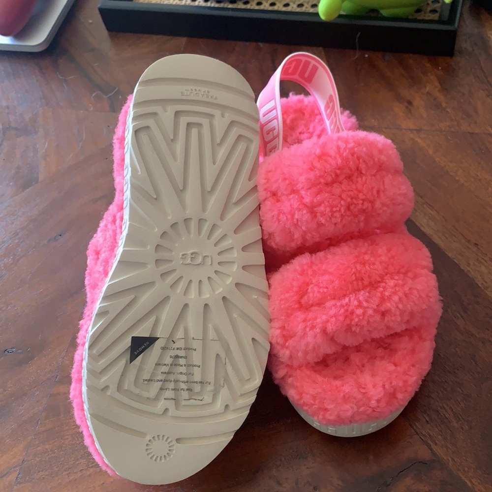 Ugg fluffita shearling slingback sandal